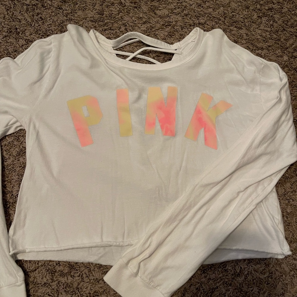 PINK Cropped Long Sleeve